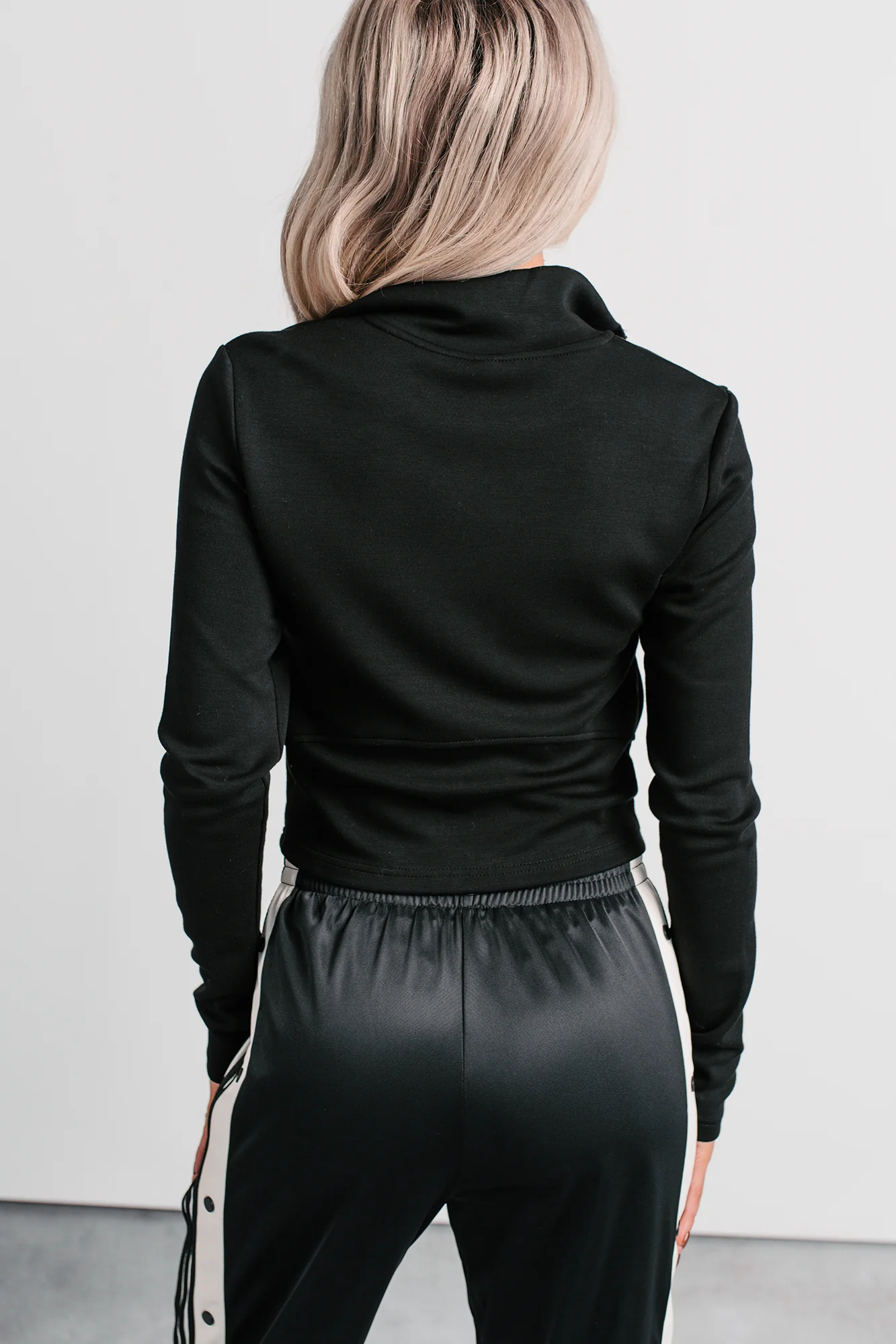 Athletic Drive Double Zipper Active Jacket (Black) - Image 4