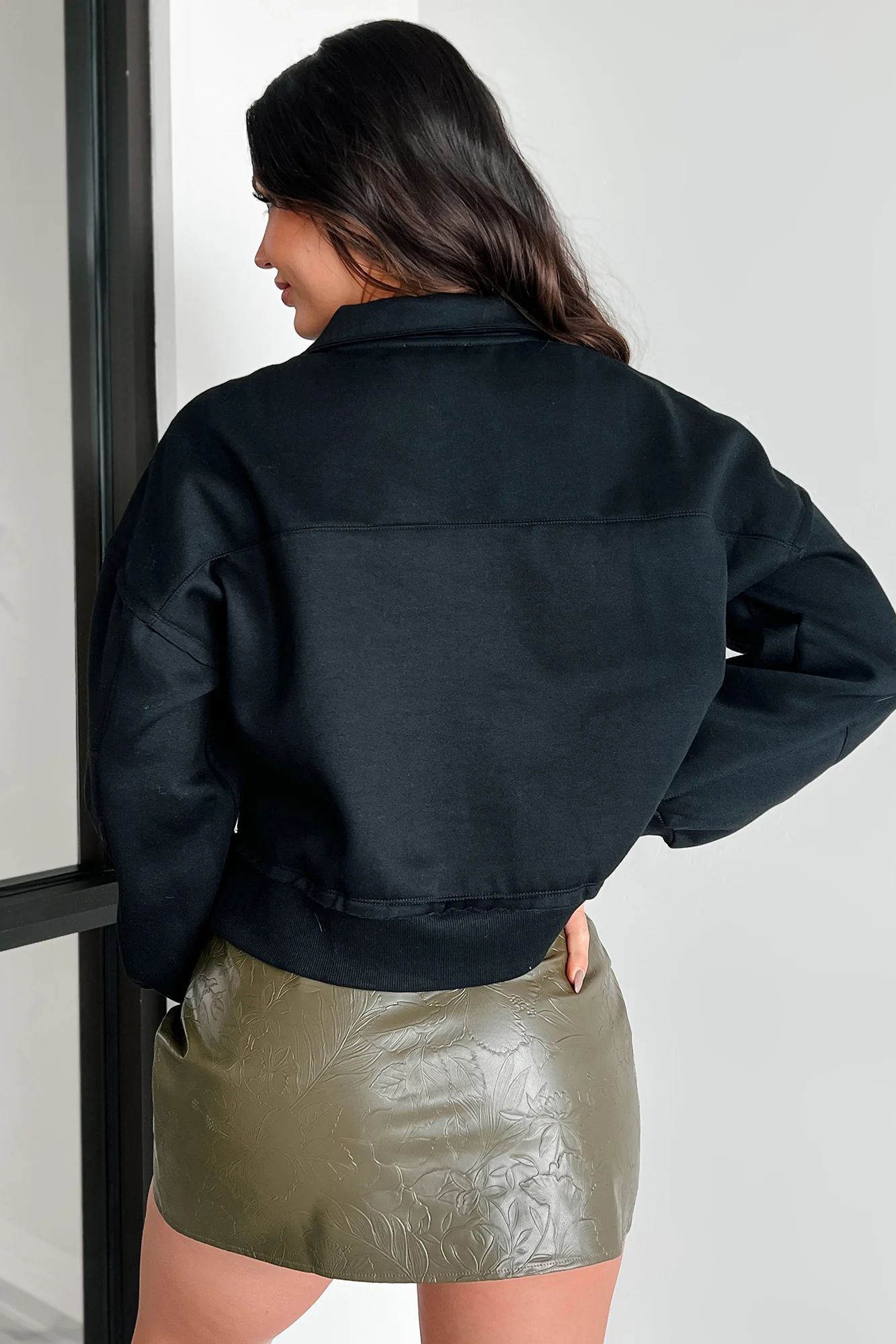 Being Productive Grommet Detail Pullover (Black) - Image 4