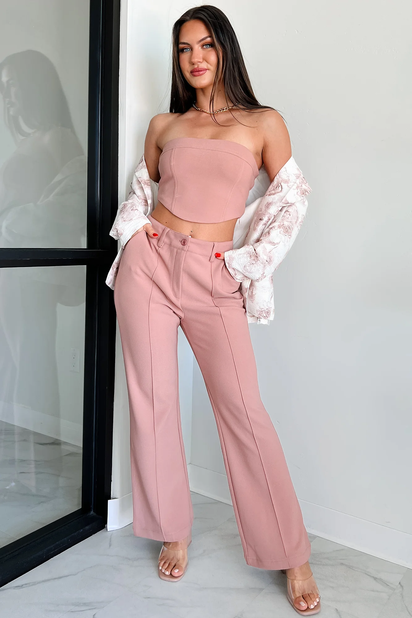 Boosted Confidence Back Lace-Up Tube Top (Terracotta) - Image 7