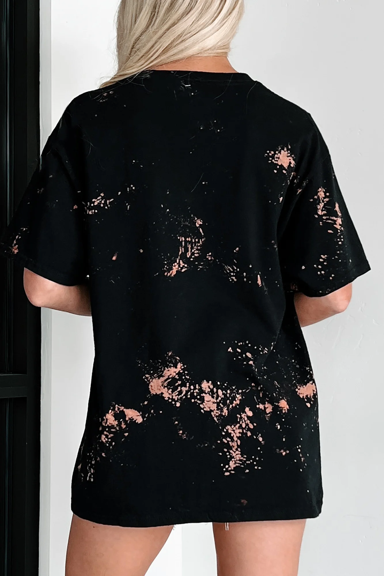 Born To Rock Bleached Graphic T-Shirt (Black) - Image 6