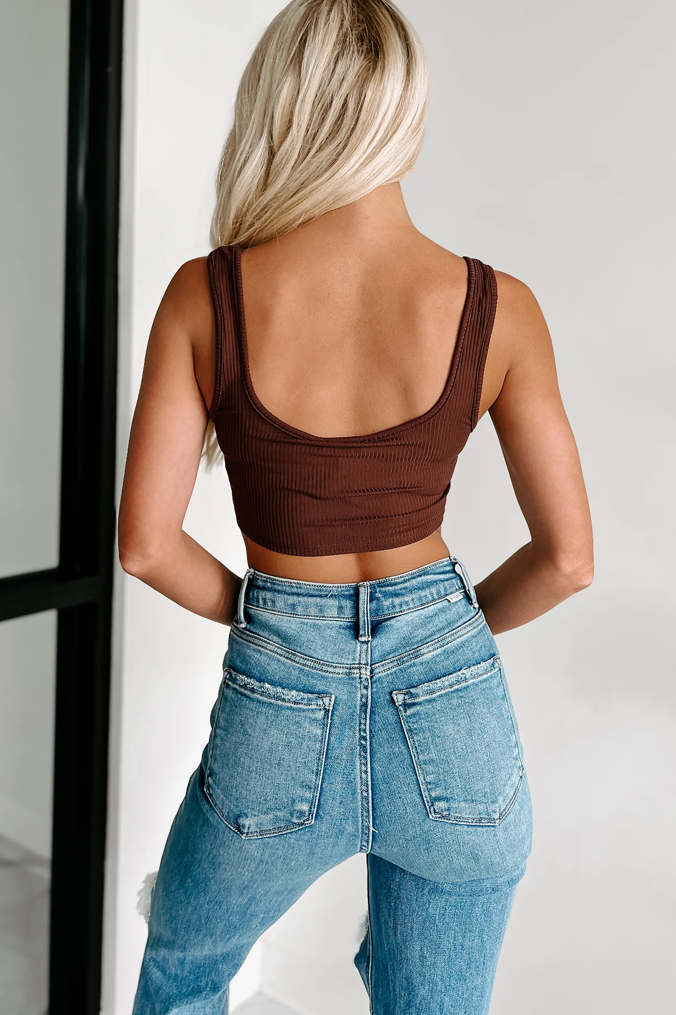 Butterfly Visions Ribbed Butterfly Tank (Brown) - Image 6