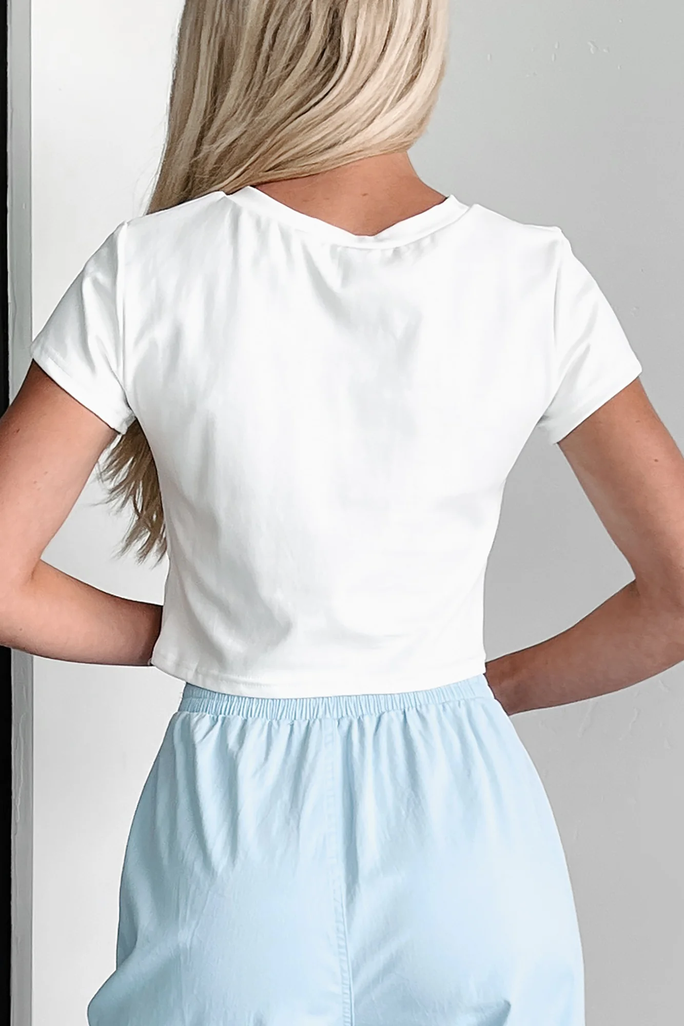 Caught You Staring Cherry Graphic Tee (Off White) - Image 4