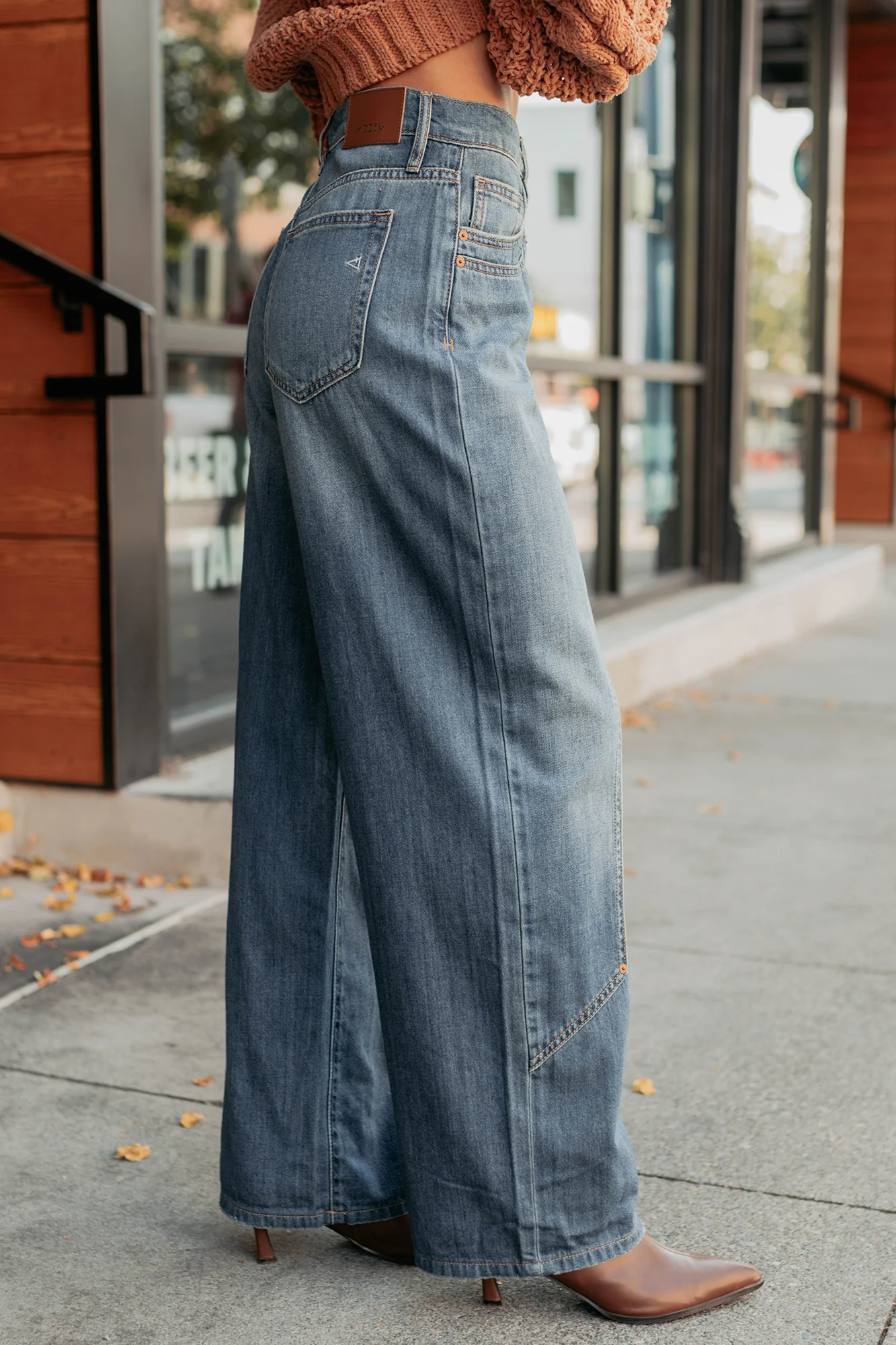 Elise Vintage Baggy Wide Leg Hidden Jeans (Medium) - Image 13