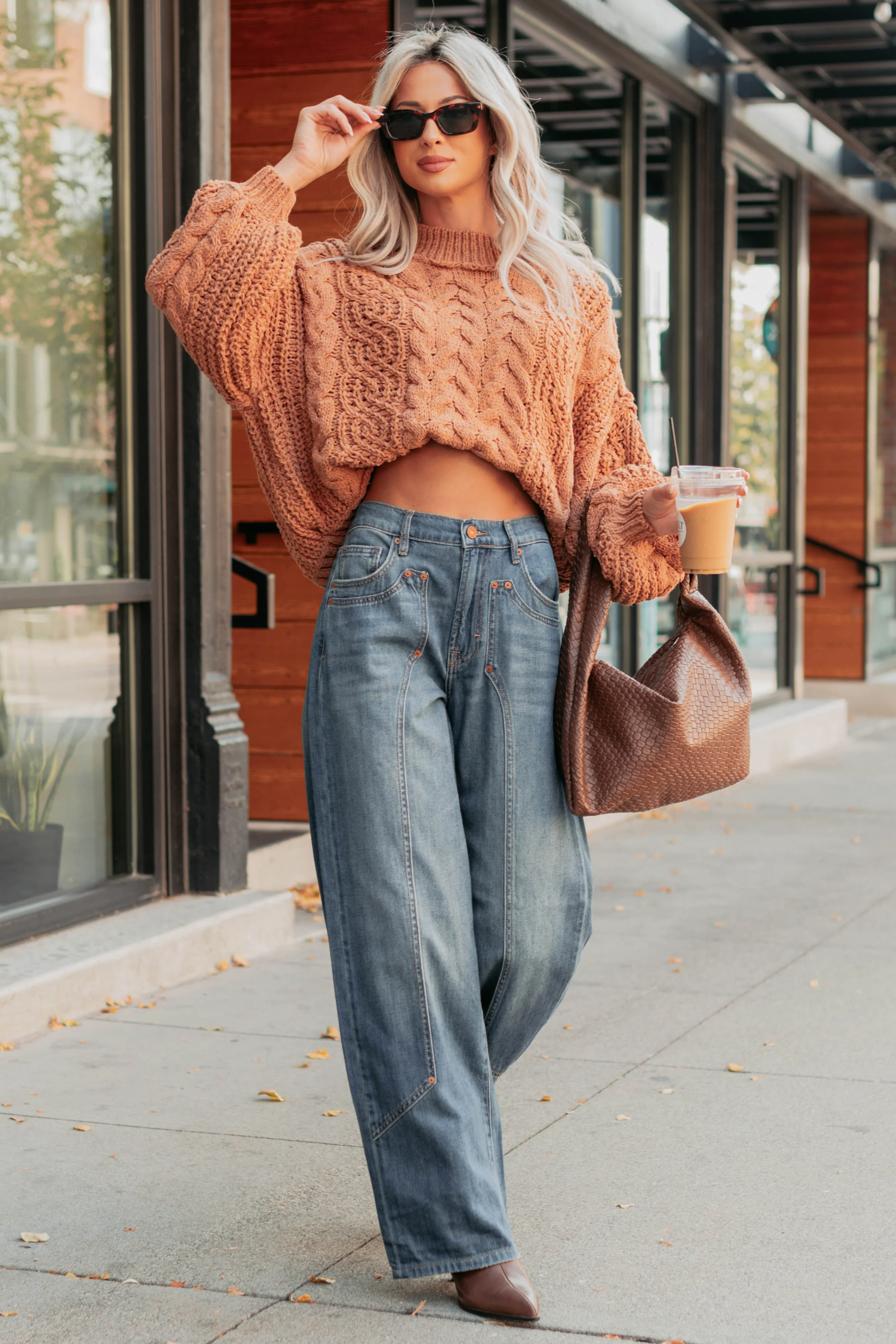 Elise Vintage Baggy Wide Leg Hidden Jeans (Medium) - Image 7