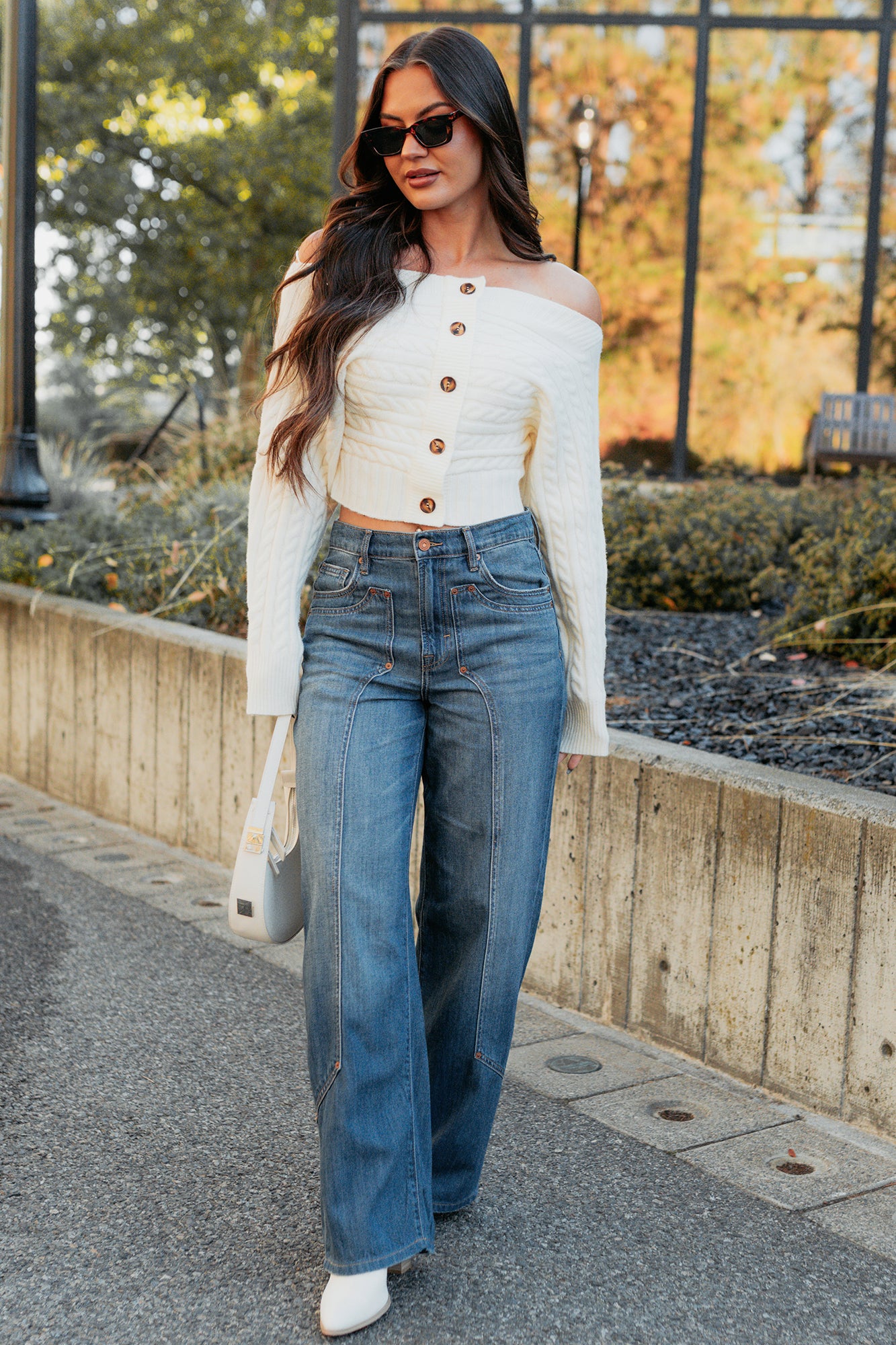 Elise Vintage Baggy Wide Leg Hidden Jeans (Medium) - Image 9