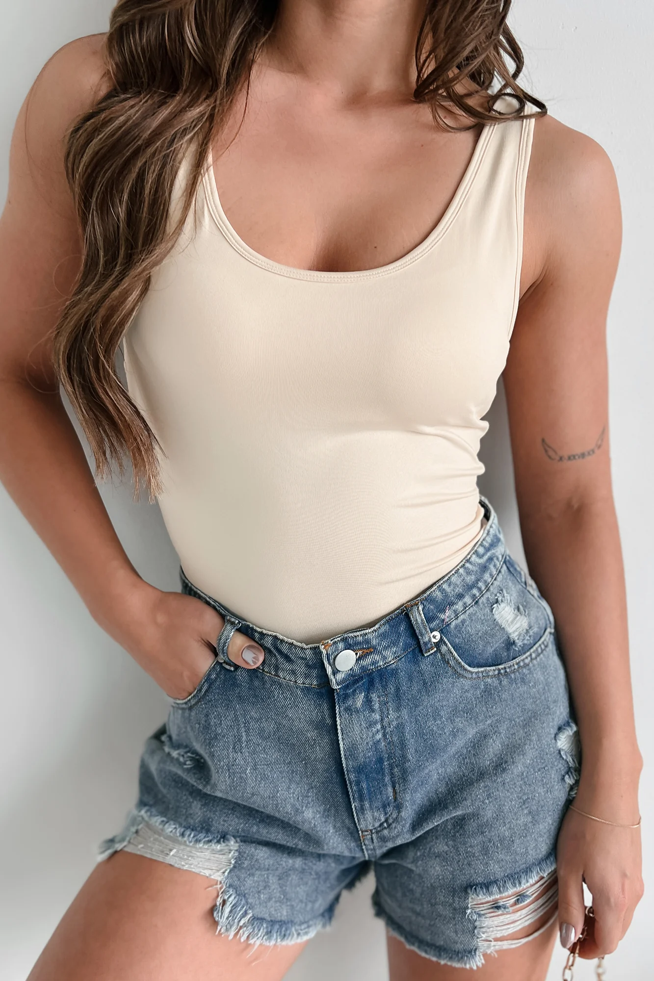 Everyday Basic Tank Bramisuit (Beige) - Image 3