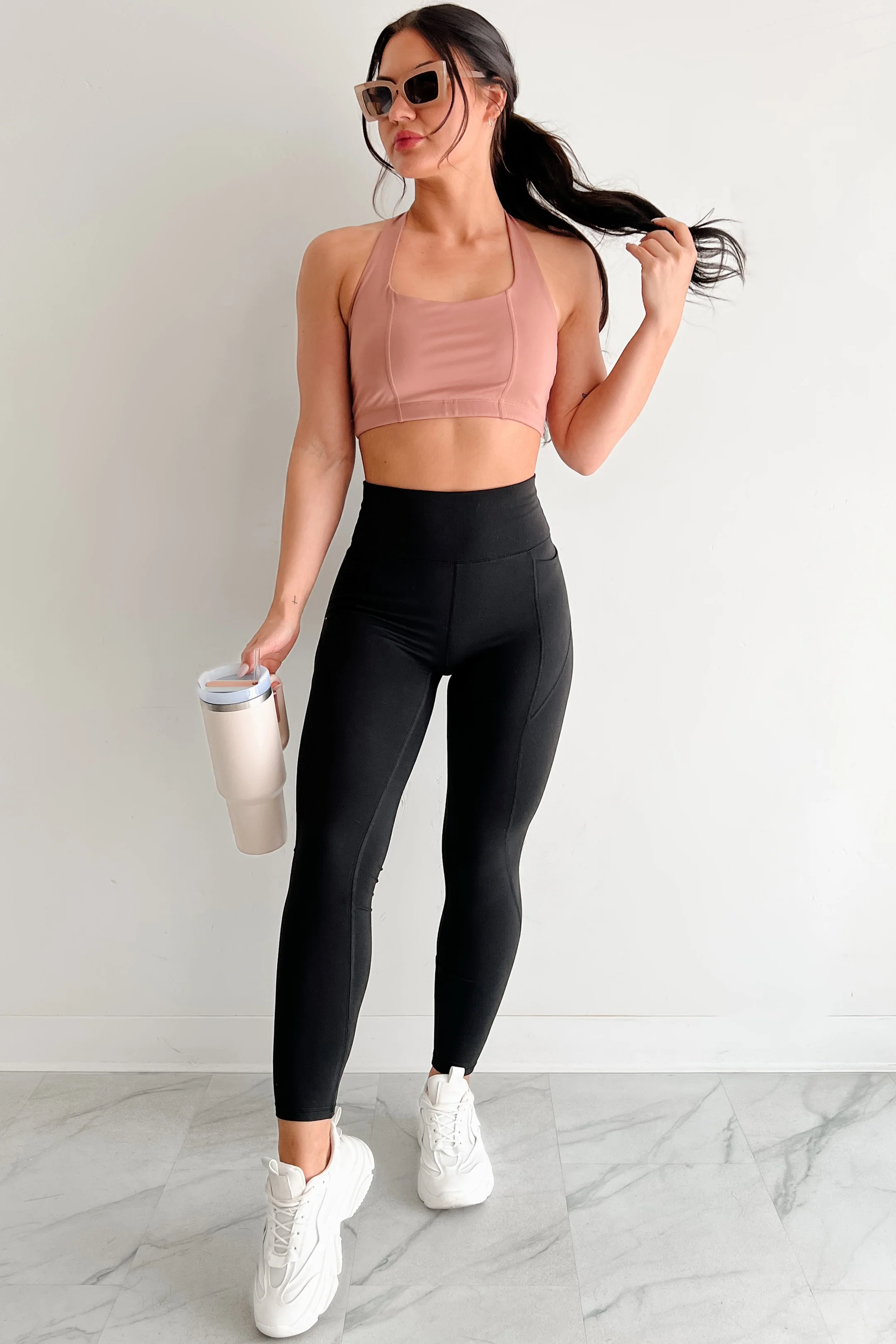 Fitness Flow Padded Active Top (Clay) - Image 3