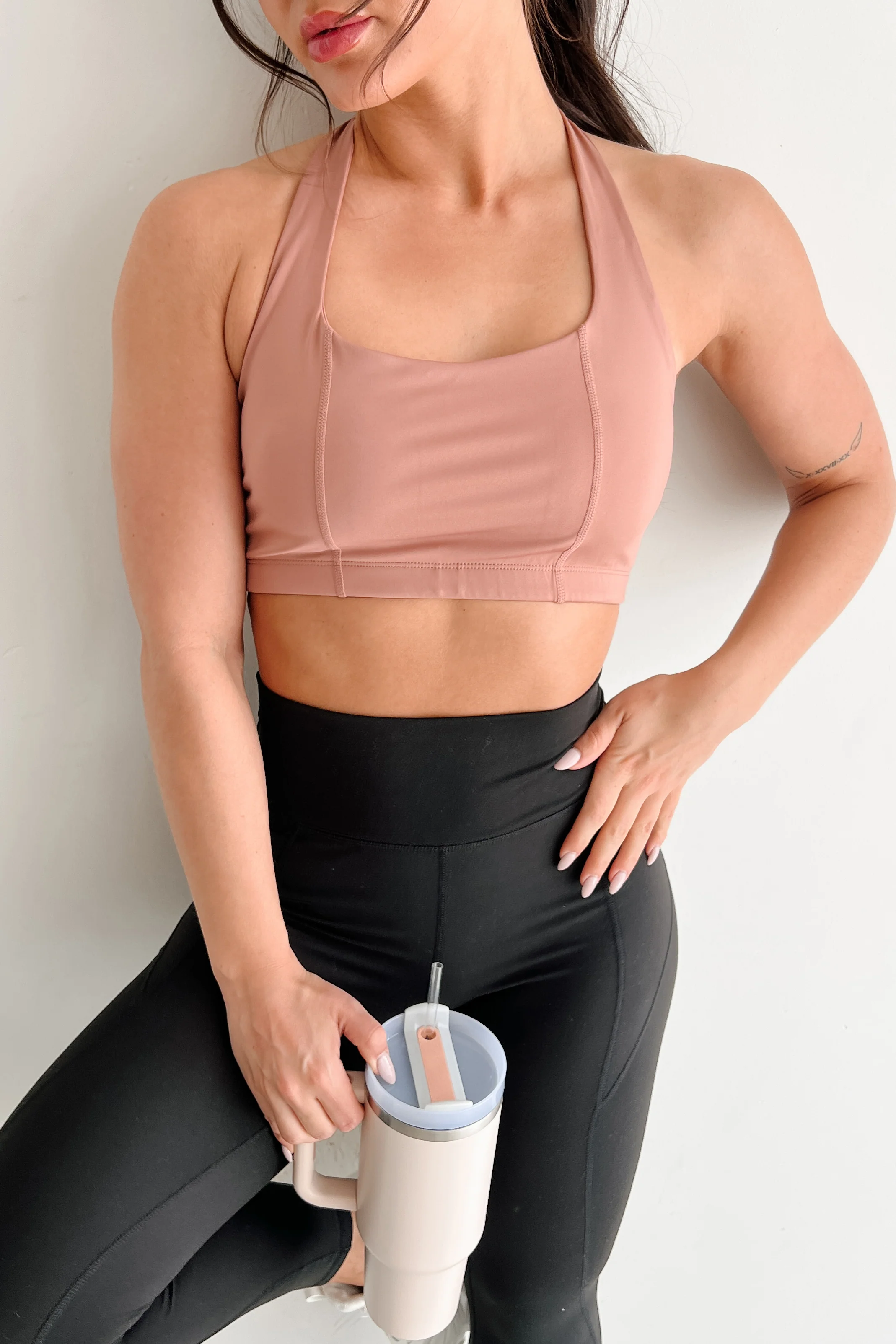 Fitness Flow Padded Active Top (Clay) - Image 7