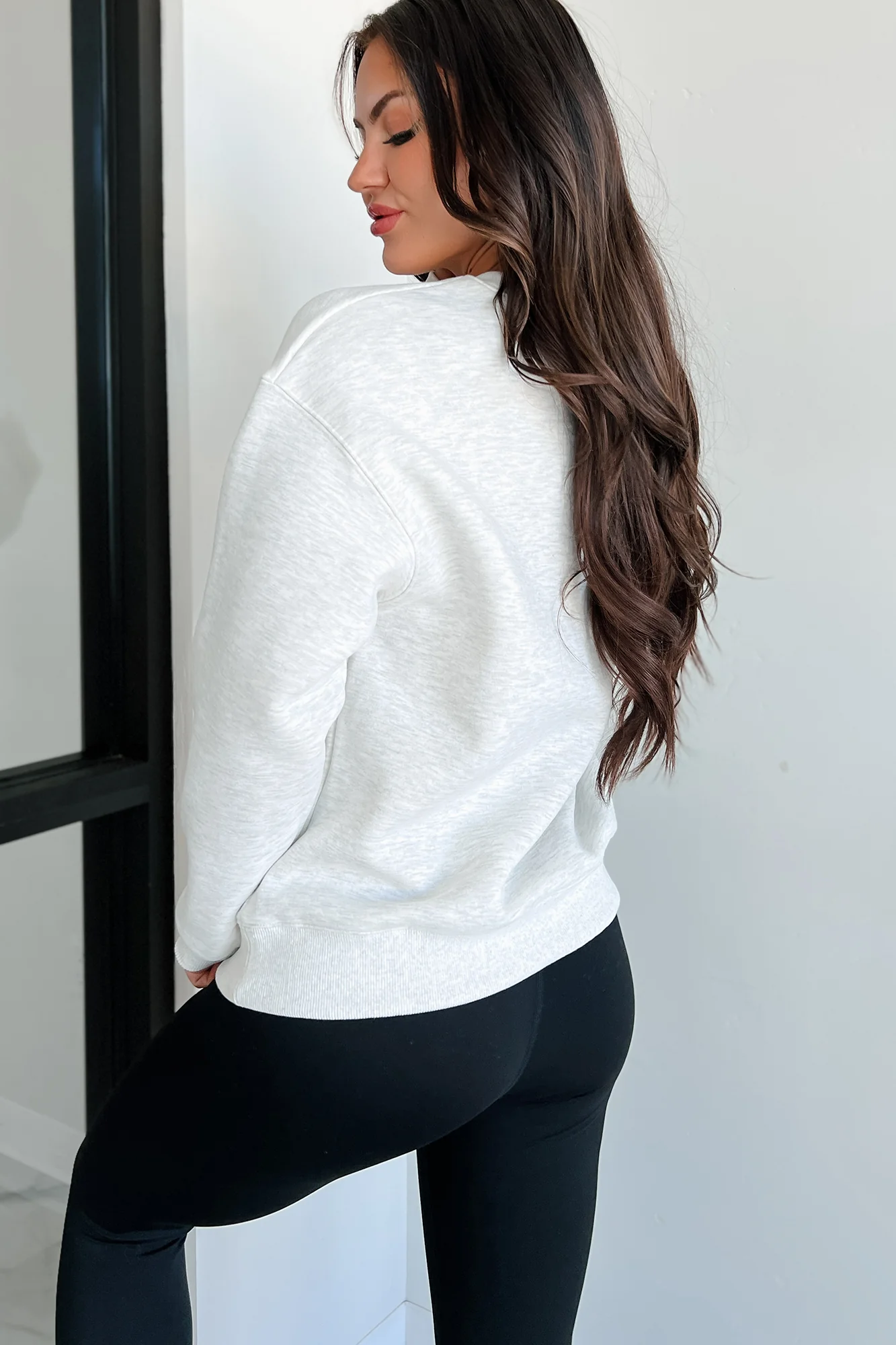 Forever The Cutest Embroidered Sweatshirt (Heather Grey) - Image 4