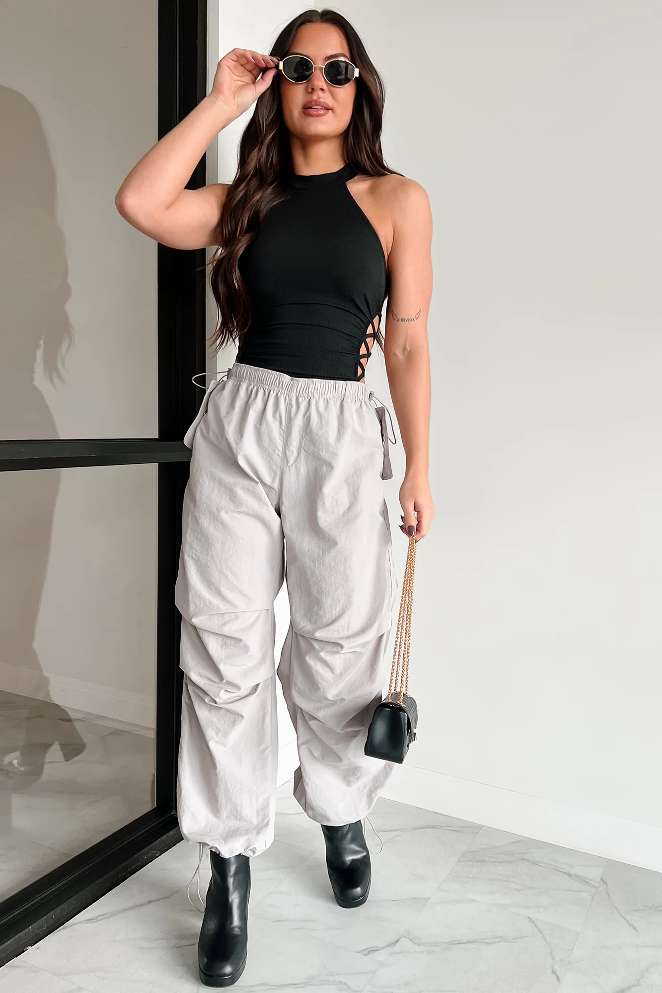 Gibbs Nylon Parachute Pants (Grey) - Image 3