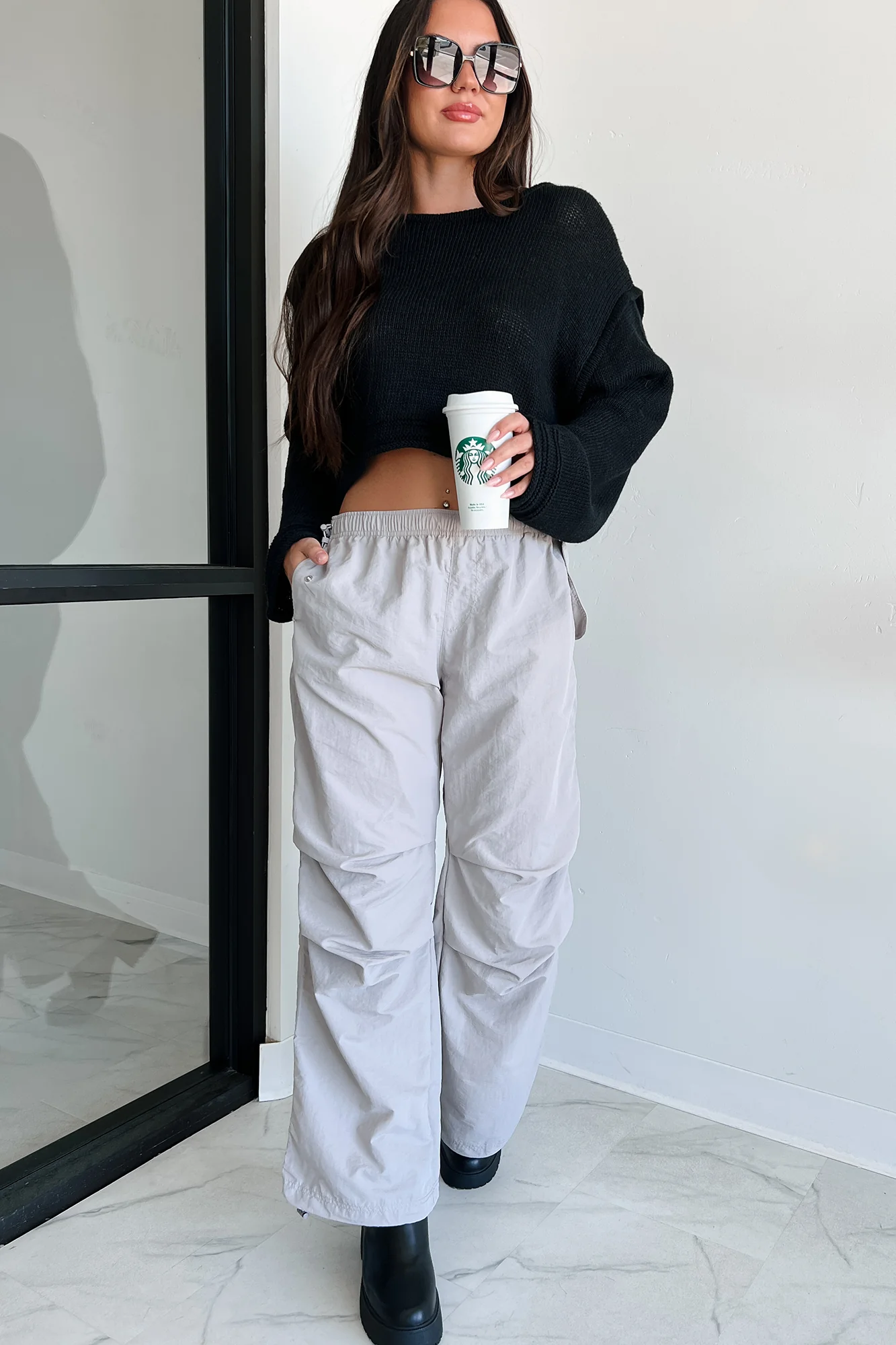 Gibbs Nylon Parachute Pants (Grey) - Image 4