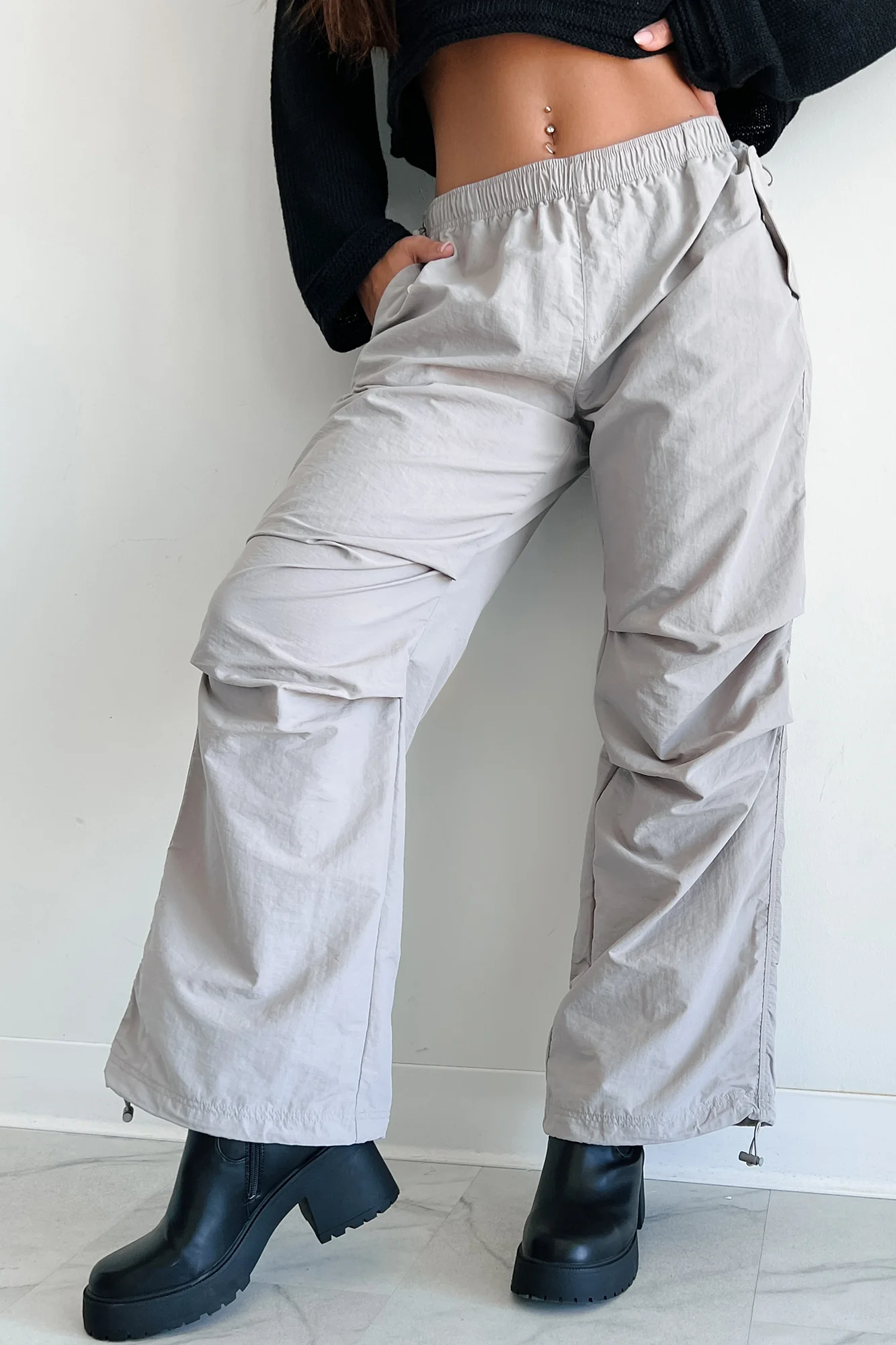 Gibbs Nylon Parachute Pants (Grey) - Image 6
