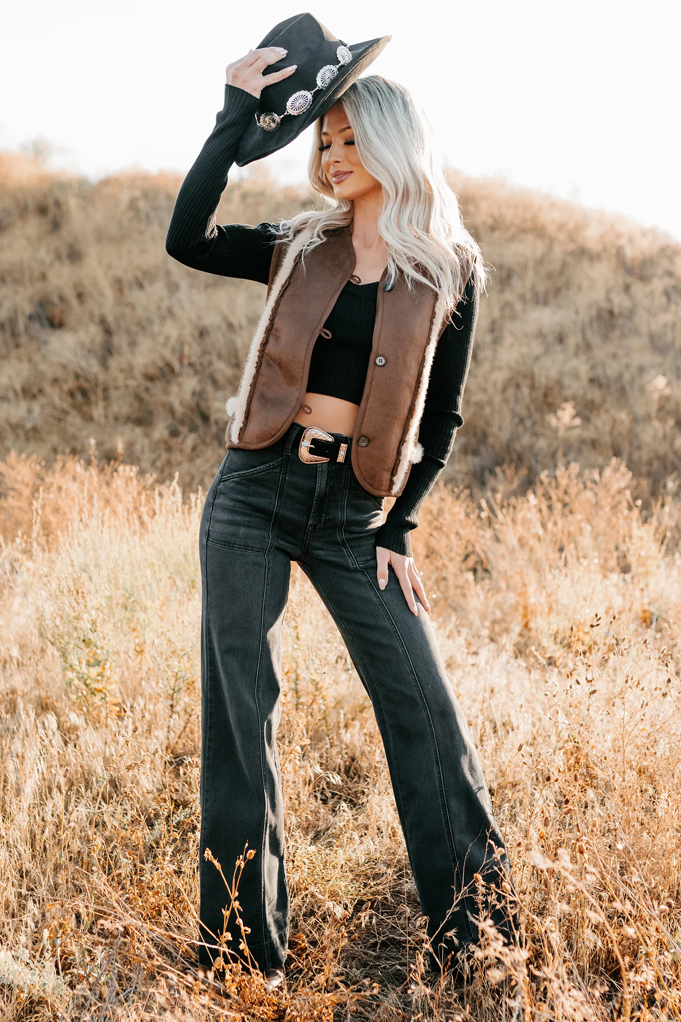 Mountain Muse Faux Suede Vest (Chocolate) - Image 11