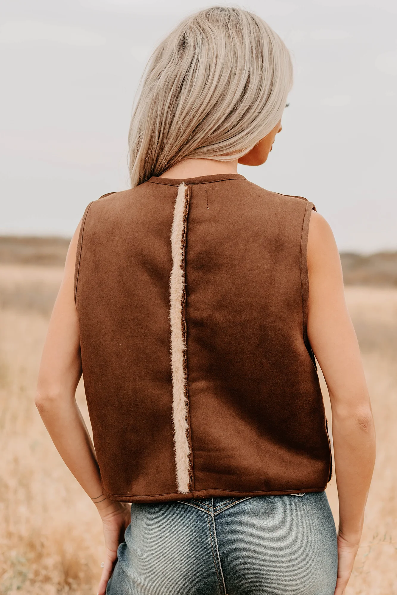 Mountain Muse Faux Suede Vest (Chocolate) - Image 5