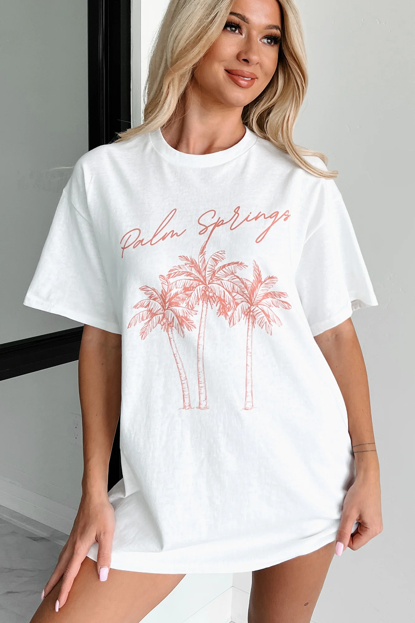 "Palm Springs" Graphic T-Shirt (White) - Image 3