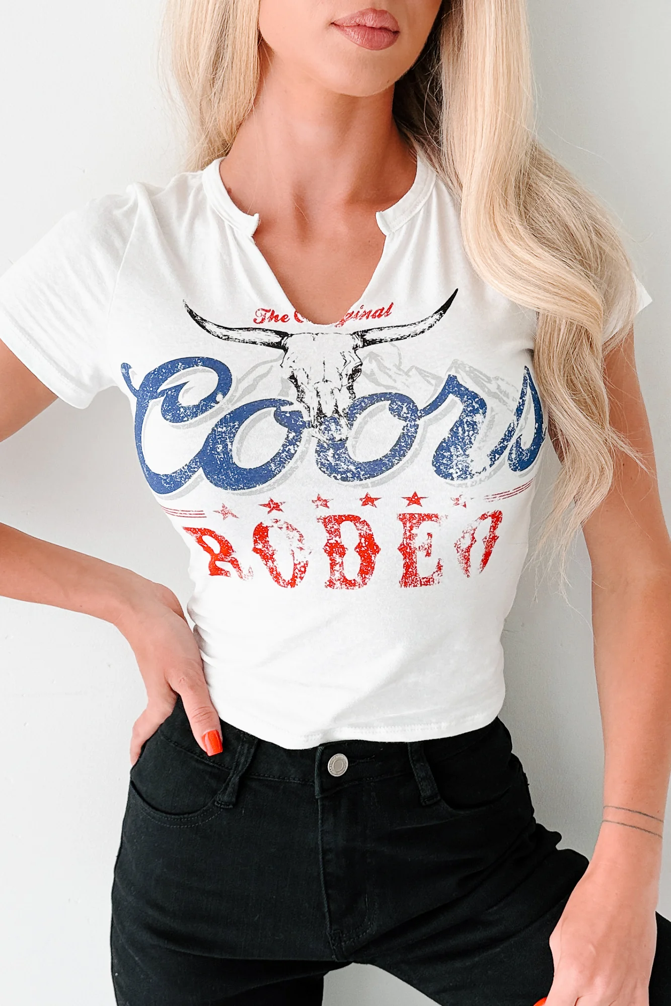 Rodeo Babe Graphic Crop Tee (Ivory) - Image 14