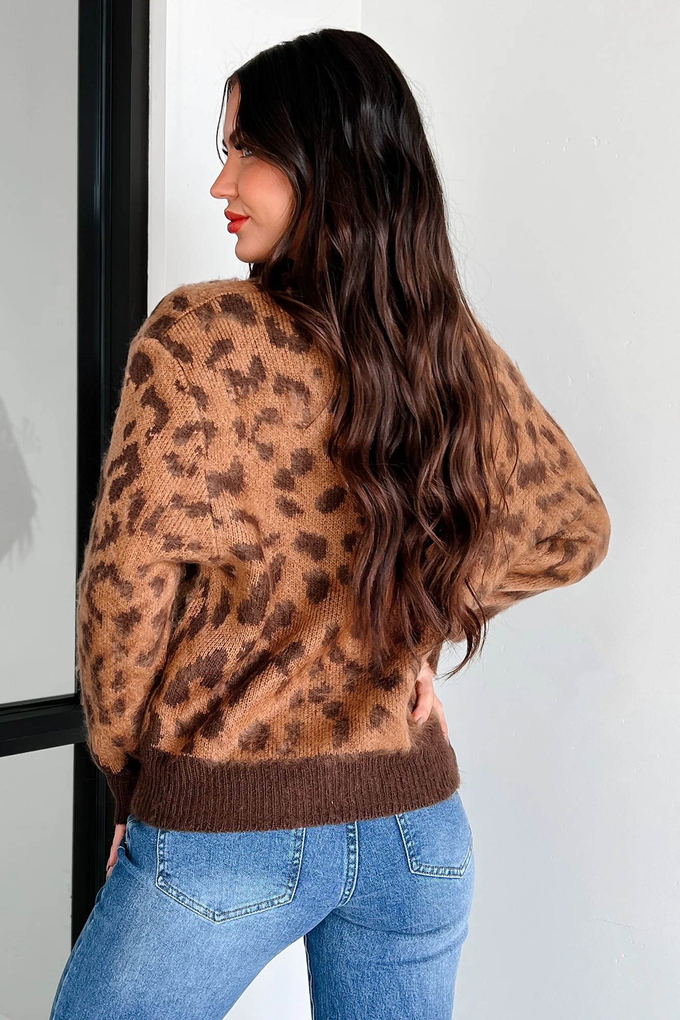 Sassy Since Birth Leopard Print Sweater (Camel/Brown) - Image 4