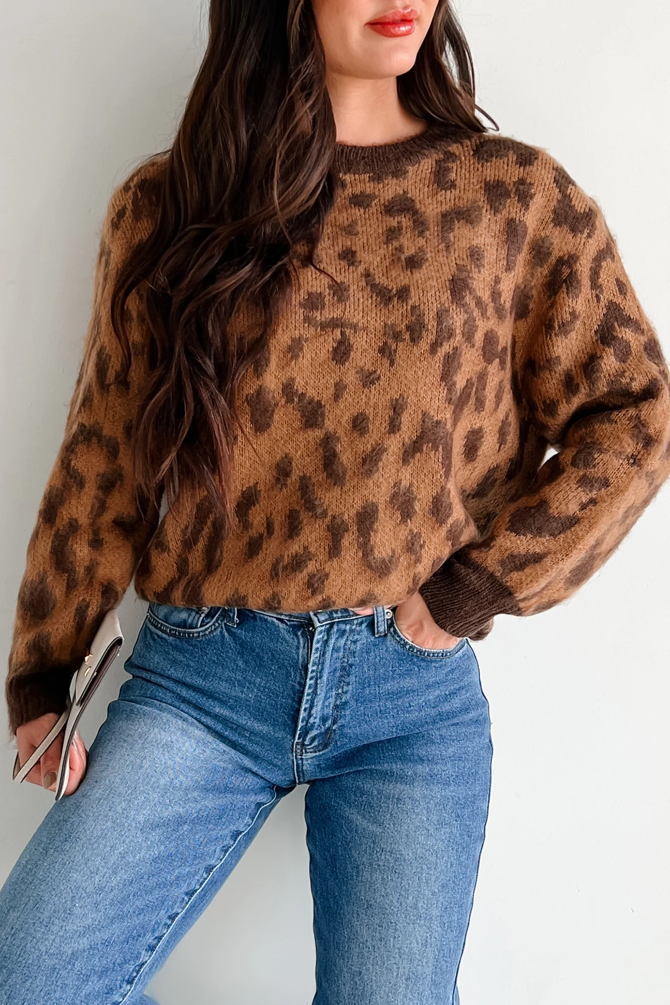 Sassy Since Birth Leopard Print Sweater (Camel/Brown) - Image 5