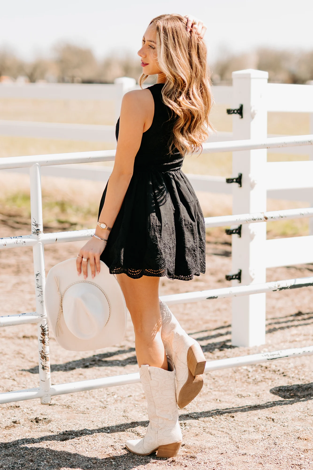 Scene Stealer Sleeveless Lace Mini Dress (Black) - Image 5