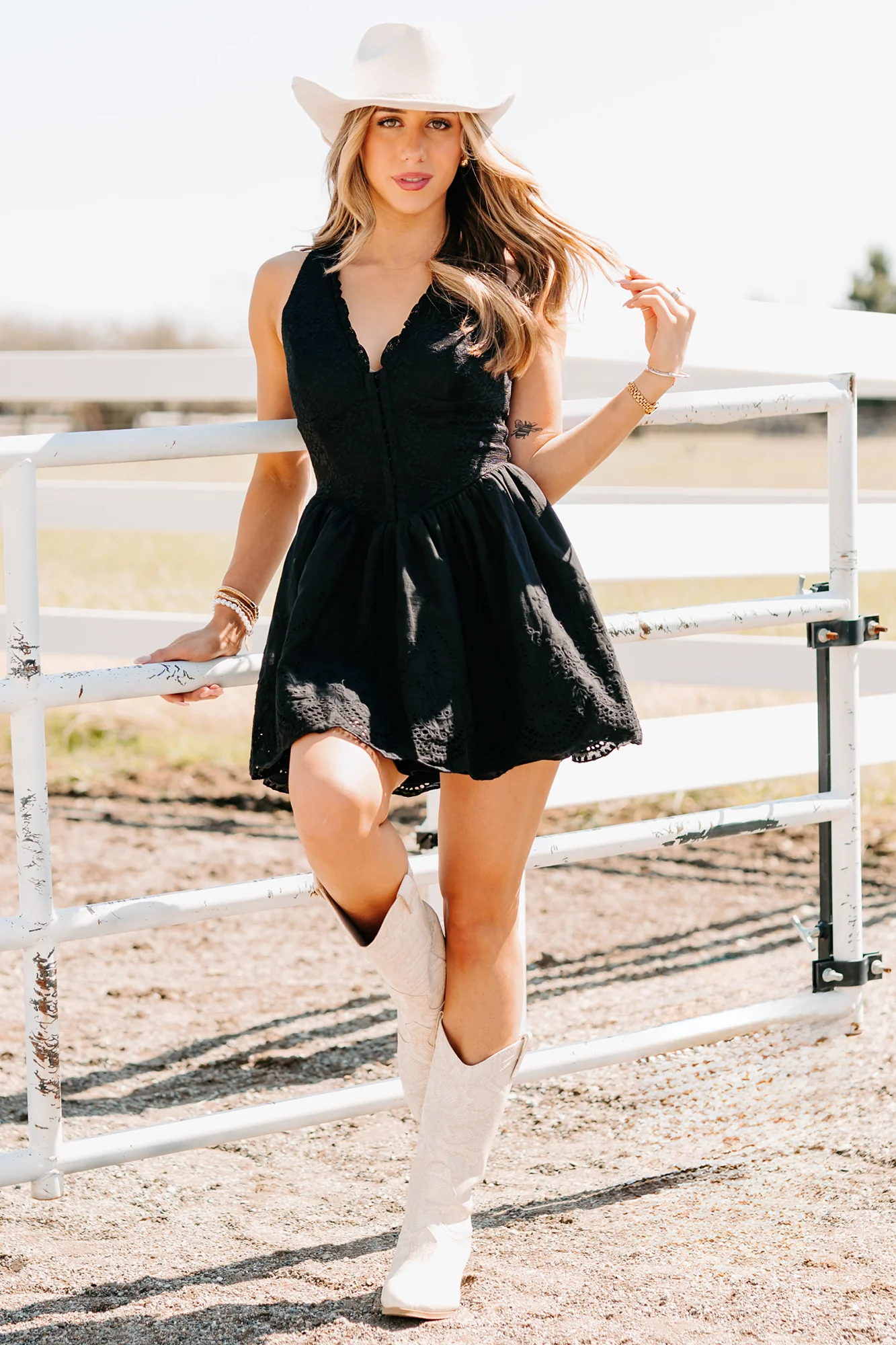 Scene Stealer Sleeveless Lace Mini Dress (Black) - Image 6