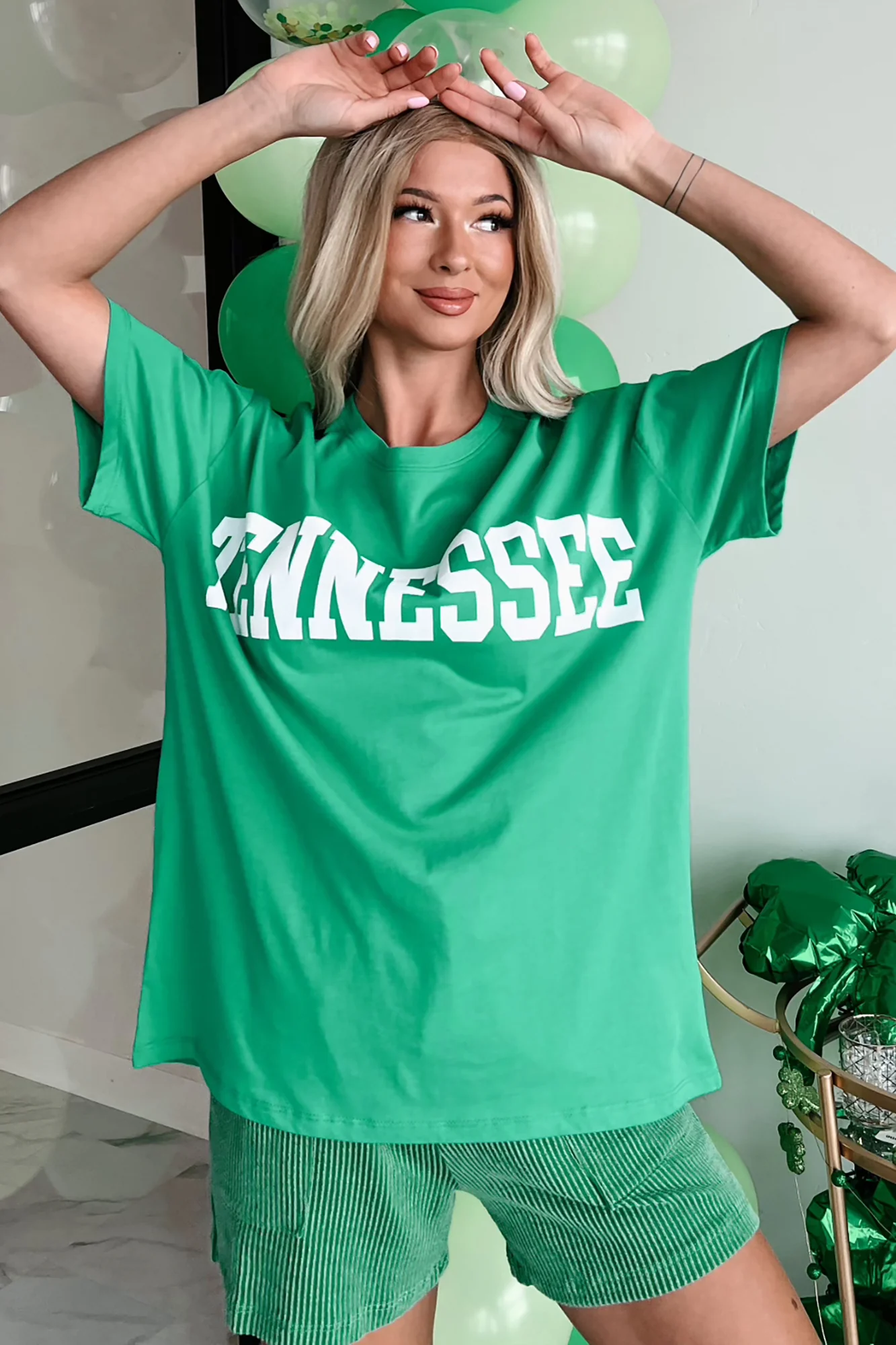 Tennessee Gal Oversized Graphic T-Shirt (Kelly Green) - Image 3