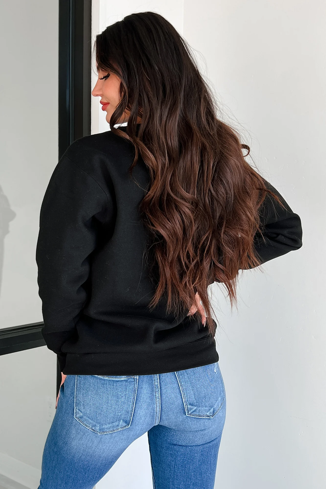 "Vintage Antique Whiskey" Graphic Sweatshirt (Black) - Image 4