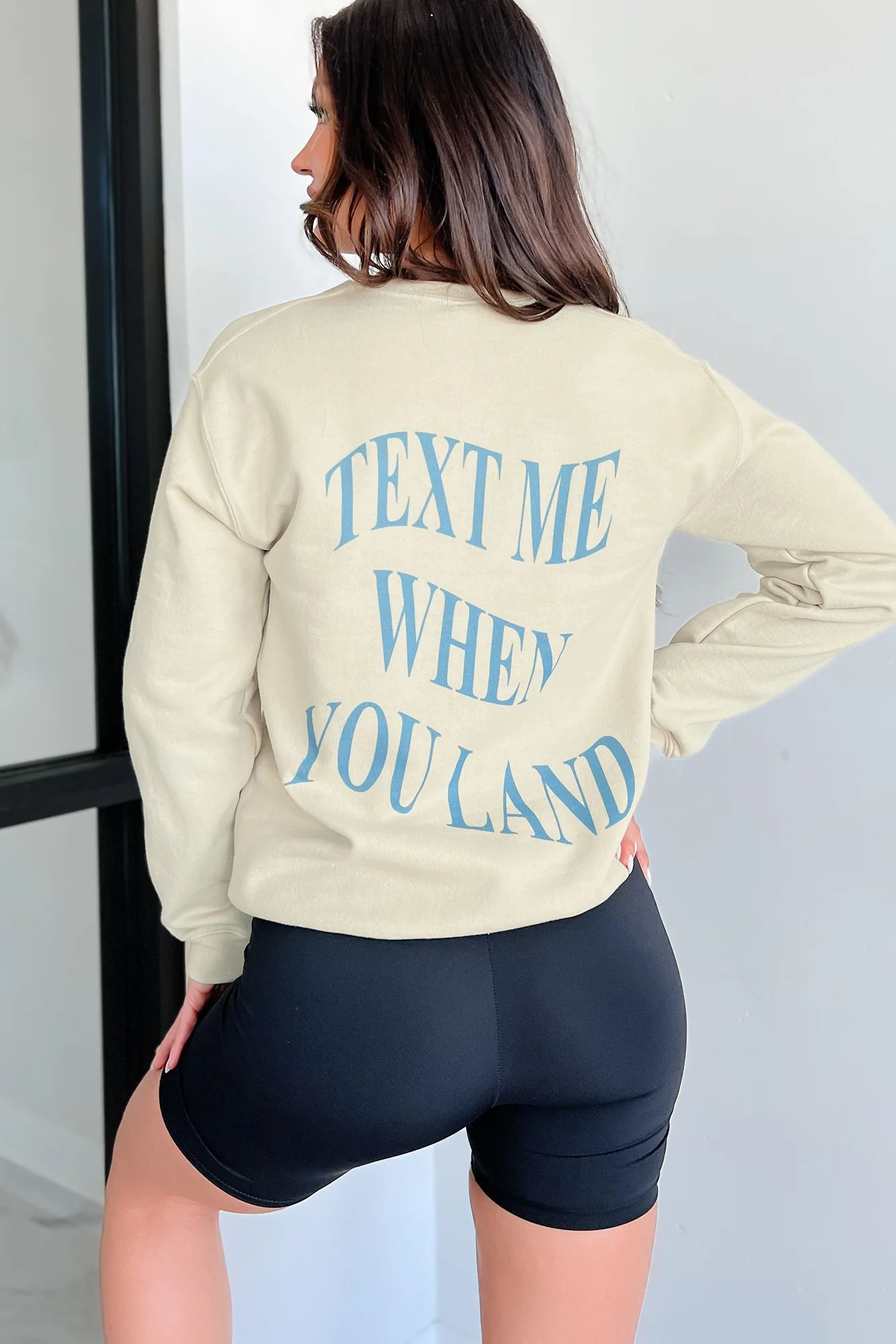 When You Land Double-Sided Graphic Sweatshirt (Taupe) - Image 10